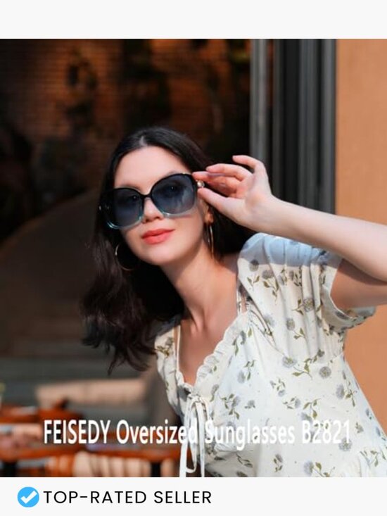 Oversized Square Sunglasses with Pearl Accents Polarized UV Protection Glasses